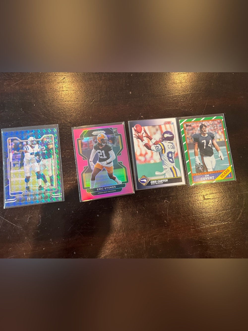 Lot of 4 football cards